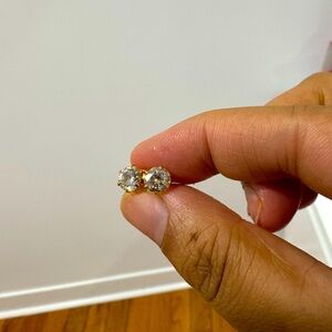 Indian gold earrings with stone